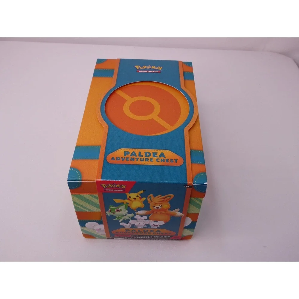 Pokemon Paldea Adventure Chest w/ Box of Cards/Sticker Sheet/Mini Portfolio Only
